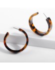 ZA 2019 gorąca sprzedaż żywica akrylowa Leopard dynda kolczyki dla kobiet moda szylkret geometria Acetate kolczyki zestaw Brinco