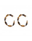 ZA 2019 gorąca sprzedaż żywica akrylowa Leopard dynda kolczyki dla kobiet moda szylkret geometria Acetate kolczyki zestaw Brinco