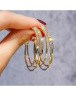2020 New Arrival Metal hiperbola okrągły kryształ earing kobiety dynda kolczyki moda kobieta koreański proste biżuteria koło kol