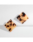 ZA 2019 gorąca sprzedaż żywica akrylowa Leopard dynda kolczyki dla kobiet moda szylkret geometria Acetate kolczyki zestaw Brinco