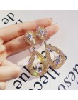2020 New Arrival Metal hiperbola okrągły kryształ earing kobiety dynda kolczyki moda kobieta koreański proste biżuteria koło kol