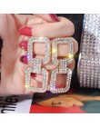 2020 New Arrival Metal hiperbola okrągły kryształ earing kobiety dynda kolczyki moda kobieta koreański proste biżuteria koło kol