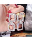 2020 New Arrival Metal hiperbola okrągły kryształ earing kobiety dynda kolczyki moda kobieta koreański proste biżuteria koło kol