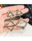 2020 New Arrival Metal hiperbola okrągły kryształ earing kobiety dynda kolczyki moda kobieta koreański proste biżuteria koło kol