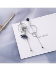 MENGJIQIAO 2019 gorąca sprzedaż 30 styl niebieski kolor moda eleganckie geometryczne Dangle kolczyki dla kobiet śliczne Pendient