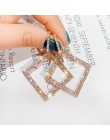 2020 New Arrival Metal hiperbola okrągły kryształ earing kobiety dynda kolczyki moda kobieta koreański proste biżuteria koło kol