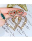 2020 New Arrival Metal hiperbola okrągły kryształ earing kobiety dynda kolczyki moda kobieta koreański proste biżuteria koło kol