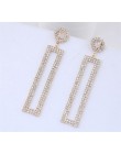 2020 New Arrival Metal hiperbola okrągły kryształ earing kobiety dynda kolczyki moda kobieta koreański proste biżuteria koło kol