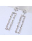 2020 New Arrival Metal hiperbola okrągły kryształ earing kobiety dynda kolczyki moda kobieta koreański proste biżuteria koło kol