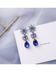 MENGJIQIAO 2019 gorąca sprzedaż 30 styl niebieski kolor moda eleganckie geometryczne Dangle kolczyki dla kobiet śliczne Pendient
