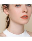 2020 New Arrival Metal hiperbola okrągły kryształ earing kobiety dynda kolczyki moda kobieta koreański proste biżuteria koło kol
