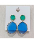 MENGJIQIAO 2019 gorąca sprzedaż 30 styl niebieski kolor moda eleganckie geometryczne Dangle kolczyki dla kobiet śliczne Pendient