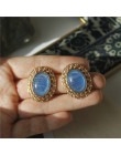 MENGJIQIAO 2019 gorąca sprzedaż 30 styl niebieski kolor moda eleganckie geometryczne Dangle kolczyki dla kobiet śliczne Pendient