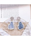 MENGJIQIAO 2019 gorąca sprzedaż 30 styl niebieski kolor moda eleganckie geometryczne Dangle kolczyki dla kobiet śliczne Pendient