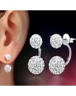 Promocja Shambhala podwójna w kształcie kuli 925 Sterling Silver damskie kolczyki dla kobiet biżuteria prezent urodzinowy Oorbel