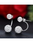 Promocja Shambhala podwójna w kształcie kuli 925 Sterling Silver damskie kolczyki dla kobiet biżuteria prezent urodzinowy Oorbel