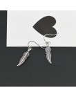 Moda męska Punk kolczyki Feather Tassel wisiorek z długim łańcuszkiem ze stali nierdzewnej Stud kolczyk Unisex Trend Rock Hipste