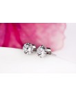 Crystal cyrkon prawdziwe 925 srebro kolczyki kanał cyrkonia srebrne kolczyki dla kobiet srebro biżuteria