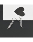 Moda męska Punk kolczyki Feather Tassel wisiorek z długim łańcuszkiem ze stali nierdzewnej Stud kolczyk Unisex Trend Rock Hipste