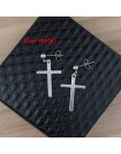 Moda męska Punk kolczyki Feather Tassel wisiorek z długim łańcuszkiem ze stali nierdzewnej Stud kolczyk Unisex Trend Rock Hipste