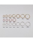 Złoty/złoty kolor/różowe złoto kolor/czarny/925 Sterling Silver proste kość do ucha Hoop kolczyki Mini małe okrągłe koło kolczyk