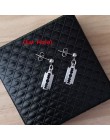 Moda męska Punk kolczyki Feather Tassel wisiorek z długim łańcuszkiem ze stali nierdzewnej Stud kolczyk Unisex Trend Rock Hipste