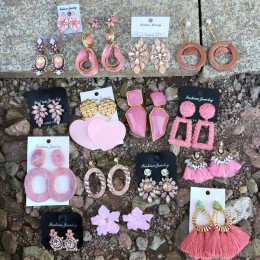 Ztech Fashion pomarańczowy różowy żywica Tassel spadek kolczyki dla kobiet dziewczyn Za biżuteria ślubna nowe wzory zwisają krea