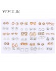 New Arrival okrągły w kształcie trójkąta srebrny złoty kolor czarny kolczyki sztyfty ze stopu dla kobiet biżuteria ucha 4 pary