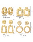 BICUX Fashion kolczyki złote łezki dla kobiet oświadczenie duże geometryczne metalowy kolczyk damskie wiszące kolczyki 2019 nowo