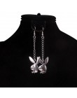 Punk śmieszne zwierzęta bunny dynda kolczyk vintage hiphop głowa królika spadek kolczyki dla kobiet dziewczyn prezenty brincos p