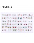 New Arrival okrągły w kształcie trójkąta srebrny złoty kolor czarny kolczyki sztyfty ze stopu dla kobiet biżuteria ucha 4 pary