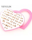 New Arrival okrągły w kształcie trójkąta srebrny złoty kolor czarny kolczyki sztyfty ze stopu dla kobiet biżuteria ucha 4 pary