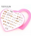 New Arrival okrągły w kształcie trójkąta srebrny złoty kolor czarny kolczyki sztyfty ze stopu dla kobiet biżuteria ucha 4 pary