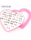 New Arrival okrągły w kształcie trójkąta srebrny złoty kolor czarny kolczyki sztyfty ze stopu dla kobiet biżuteria ucha 4 pary