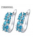 Hurtownie luksusowe 925 Sterling Sliver stadniny kolczyki Flash CZ cyrkon Ear Studs 3 kolory kolczyki dla kobiet tanie brincos