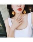 2019 Korea nowy projekt gorąca sprzedaż moda biżuteria akrylowe malowane płatki kolczyki długie krople oleju przesadzone kolczyk