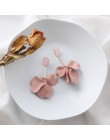 2019 Korea nowy projekt gorąca sprzedaż moda biżuteria akrylowe malowane płatki kolczyki długie krople oleju przesadzone kolczyk