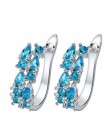 Hurtownie luksusowe 925 Sterling Sliver stadniny kolczyki Flash CZ cyrkon Ear Studs 3 kolory kolczyki dla kobiet tanie brincos