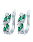 Hurtownie luksusowe 925 Sterling Sliver stadniny kolczyki Flash CZ cyrkon Ear Studs 3 kolory kolczyki dla kobiet tanie brincos