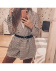 Sprawdzone urząd Lady Blazer kobiety Mini sukienka w kratę z długim rękawem obszerna kurtka 2020 wiosna jesień casualowe w stylu