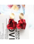 2019 Korea nowy projekt gorąca sprzedaż moda biżuteria akrylowe malowane płatki kolczyki długie krople oleju przesadzone kolczyk