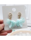 2019 Korea nowy projekt gorąca sprzedaż moda biżuteria akrylowe malowane płatki kolczyki długie krople oleju przesadzone kolczyk