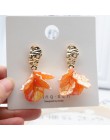 2019 Korea nowy projekt gorąca sprzedaż moda biżuteria akrylowe malowane płatki kolczyki długie krople oleju przesadzone kolczyk