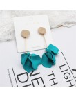 2019 Korea nowy projekt gorąca sprzedaż moda biżuteria akrylowe malowane płatki kolczyki długie krople oleju przesadzone kolczyk