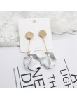 2019 Korea nowy projekt gorąca sprzedaż moda biżuteria akrylowe malowane płatki kolczyki długie krople oleju przesadzone kolczyk