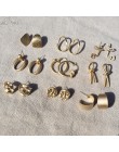 AOMU 2019 nowy koreański prosty geometryczny peeling okrągły węzeł twarz matowy Metal kolczyki ze złotym sztyftem prezenty dla k