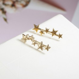 Księżyc gwiazda ucho Climber Tiny Star Moon stadniny kolczyki dla kobiet codziennie nastolatek dzień matki niebiański prezent ur
