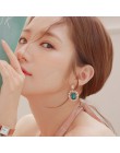 MENGJIQIAO 2019 nowy koreański TV gwiazda elegancki kryształ długi Trassel spadek kolczyki dla kobiet koło kropla wody Oorbellen