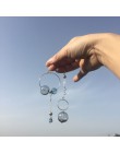 Oryginalny Design Vintage ciemne zielone szkło Ball koło długie kolczyki zwisające dla kobiet 2020 Artsy asymetryczne Bubble kor