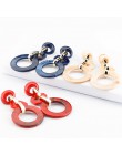 AENSOA nowe kwadratowe akrylowe kolczyki Drop dla pań Trendy Dangle kolczyki dla kobiet oświadczenie biżuteria hurtowych Party p